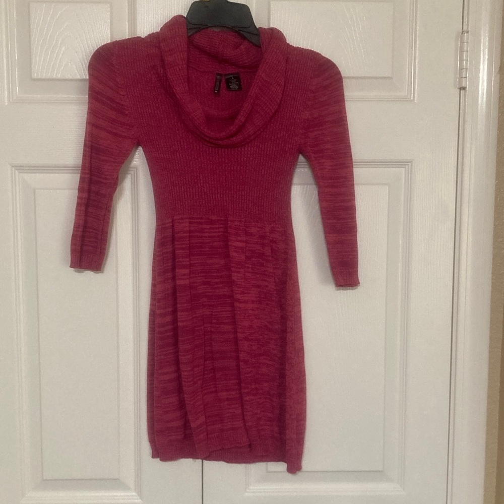 Big  Gilš  Pink Sweater Dress Size L